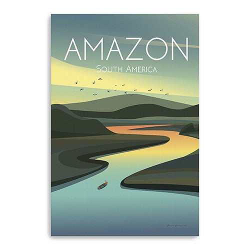 24 x 16 Vibrant South American Amazon Canvas Wall Art
