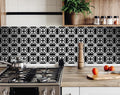 7 X 7 Black and White Stark Peel and Stick Removable Tiles
