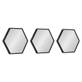 Rhodes Framed Hexagon Wall Mirror Set