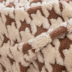 Jacquard Plush Houndstooth Sofa Throw Cover, Cover Throws for Sofas, Stylish Living Room Throws