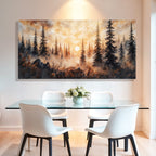 Rustic Forest Sunset Wall Art