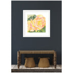 Framed Art Orange Pink Abstract Begonia by Patricia Shaw