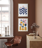 Sylvie Nordic Flowers Framed Canvas by Myriam Van Neste
