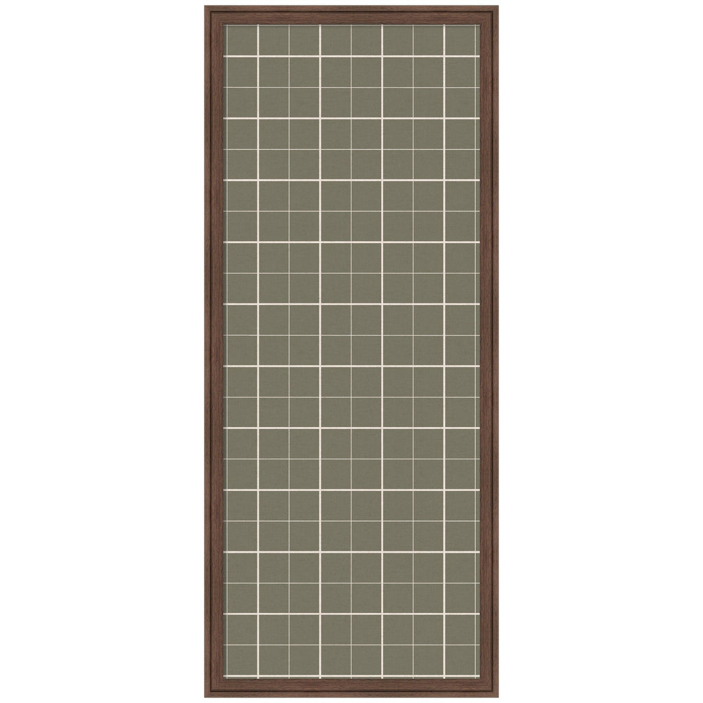 Framed Fabric Pinboard Sage Green Plaid Wall Organization