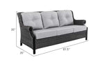 Lassen 4-Piece Wicker Sofa Set with Swivel Rocking Chairs