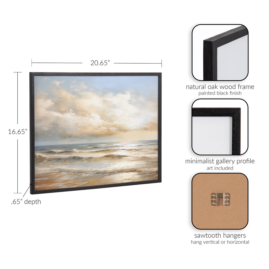Gallery Beach Waves Sunset Cloud Landscape Print by The Creative Bunch Studio