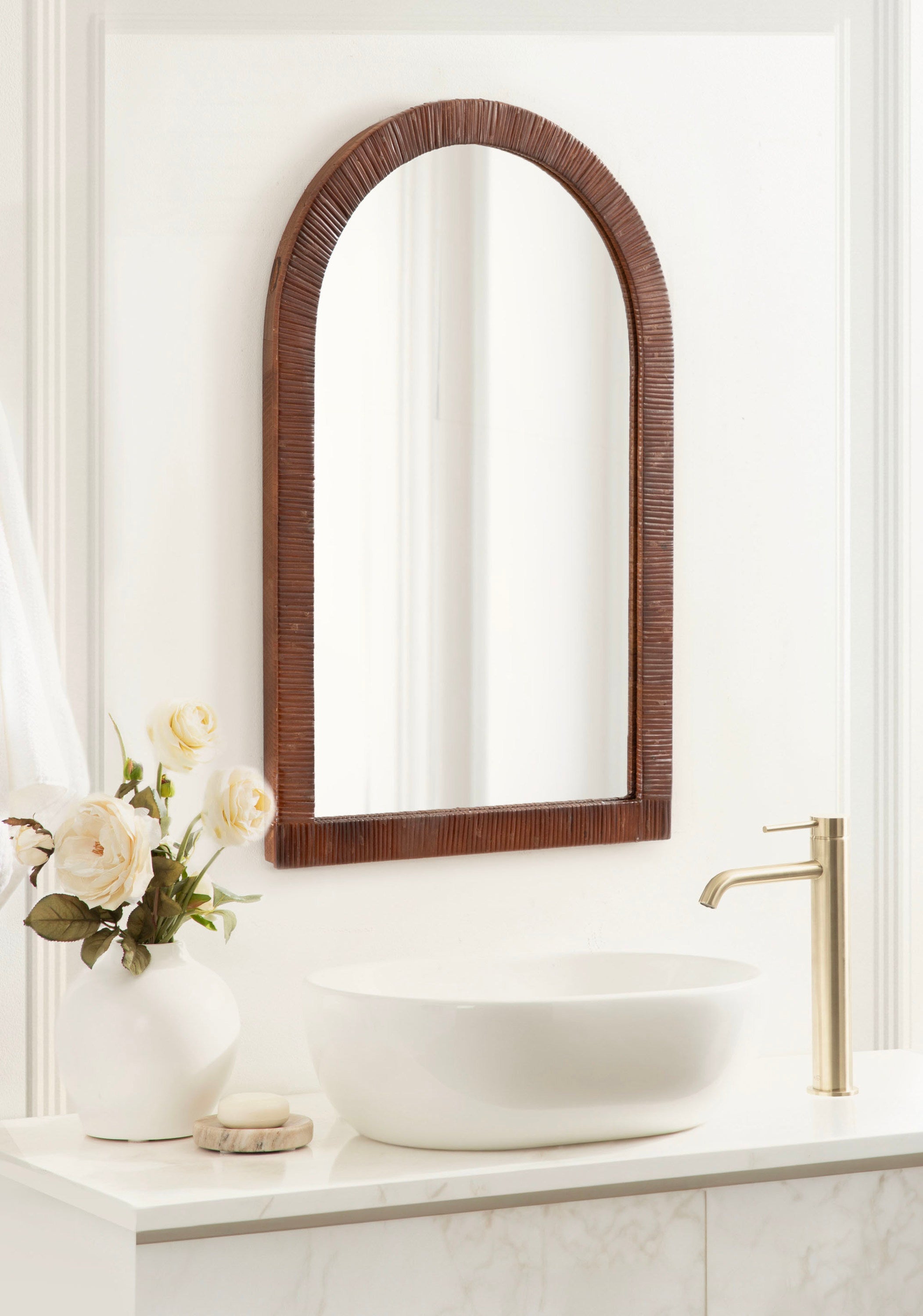 Rahfy Arch Framed Wall Mirror