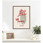 Les Fleurs by Gabrielly Guedes Framed Canvas Wall Art Print