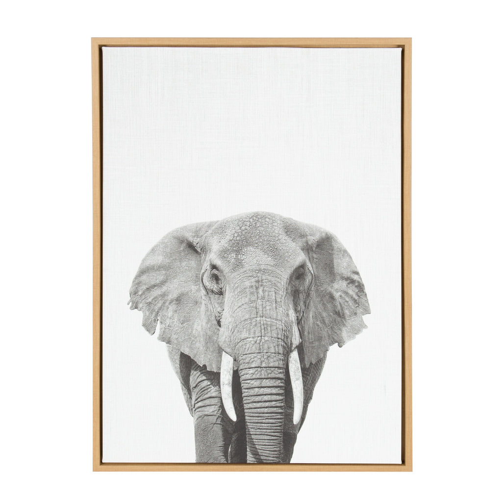 Sylvie Elephant Framed Canvas by Simon Te of Tai Prints