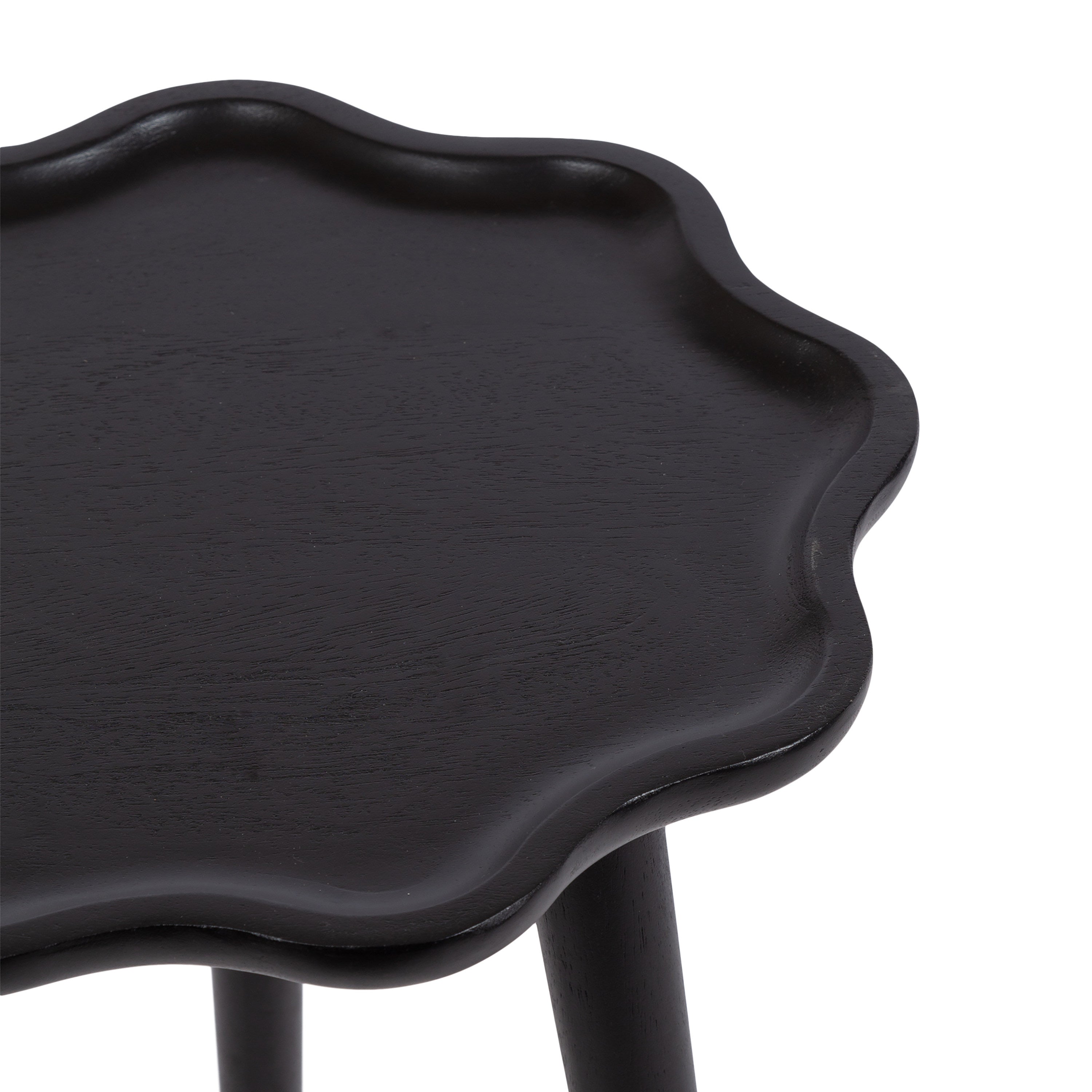 Alezar Scallop Wood Side Table