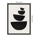 Sylvie Black Geometric Abstract 1 Framed Canvas by July Art Prints
