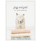 Sylvie Alpaca Fluff and Fold Framed Canvas by Amy Peterson