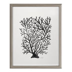 Blake Coral Black Framed Printed Glass by Cat Coquillette