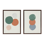 Sylvie Abstract Soft Circles Part 1 and 2 Framed Canvas Set by Lauradidthis