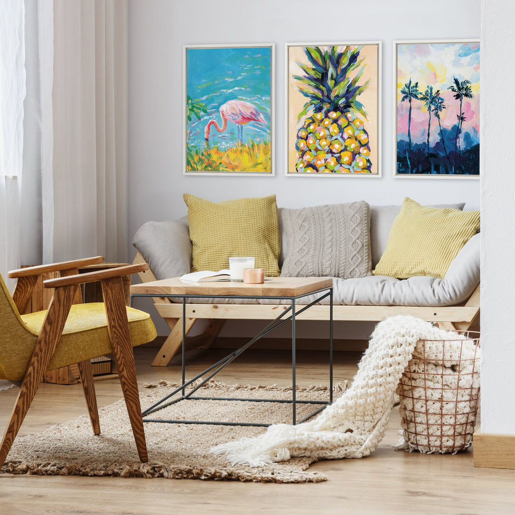 Sylvie Pineapple Study No 2 Framed Canvas by Rachel Christopoulos