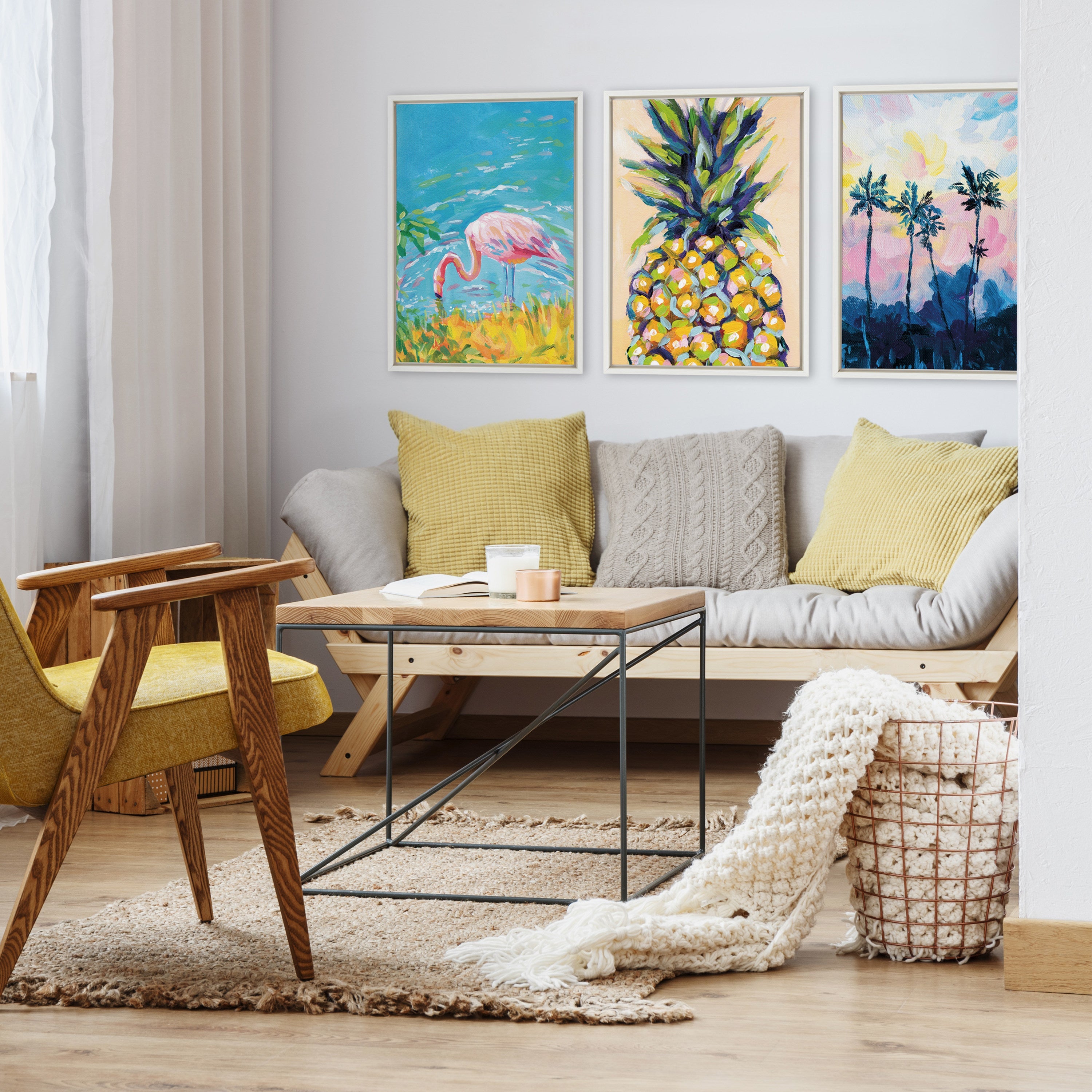 Sylvie Pineapple Study No 2 Framed Canvas by Rachel Christopoulos