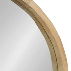 Hutton Round Wood Wall Mirror