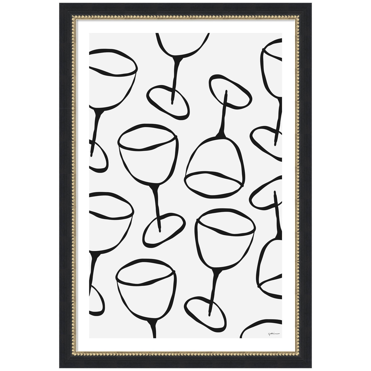 Wine Everywhere by Gabrielly Guedes Framed Wall Art Print