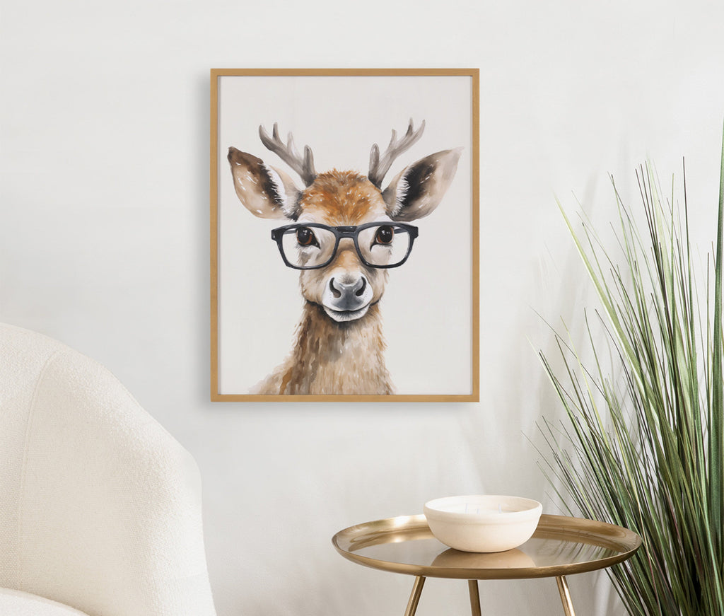 Gallery Cute Deer Wearing Glasses Print by The Creative Bunch Studio