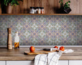 5 X 5 Muted Pastel Scroll Peel And Stick Tiles