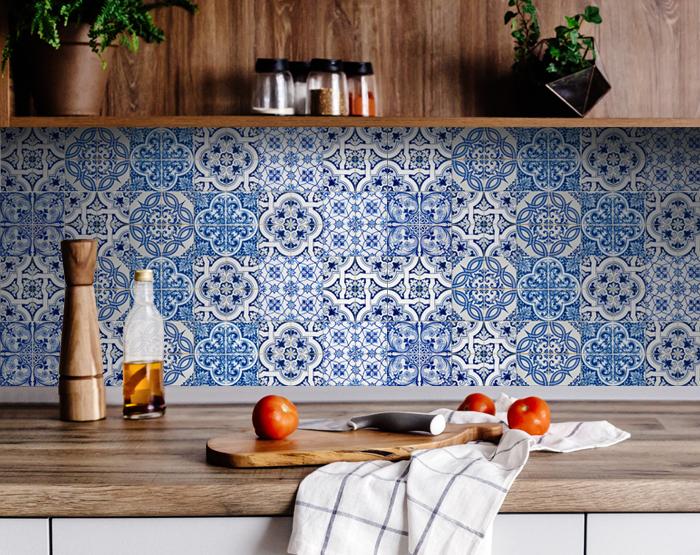 8 X 8 Bluebell Lina Removable Peel and Stick Tiles