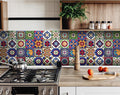 4 x 4 Mediterra Celestial Mosaic Peel and Stick Removable Tiles