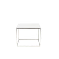 Modern White Gloss and Chrome Cube Side Table