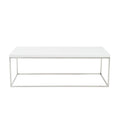 White and Chrome High Gloss Coffee Table