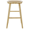 30 Light Natural Brown Solid Wood Bar Stool