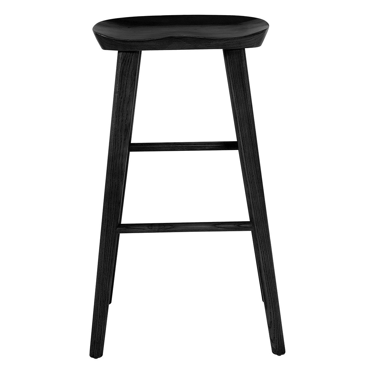 30 Black Solid Wood Bar Stool
