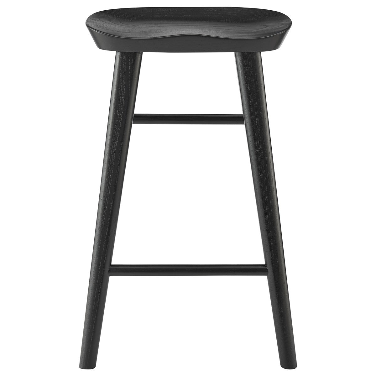 26 Black Solid Wood Counter Stool