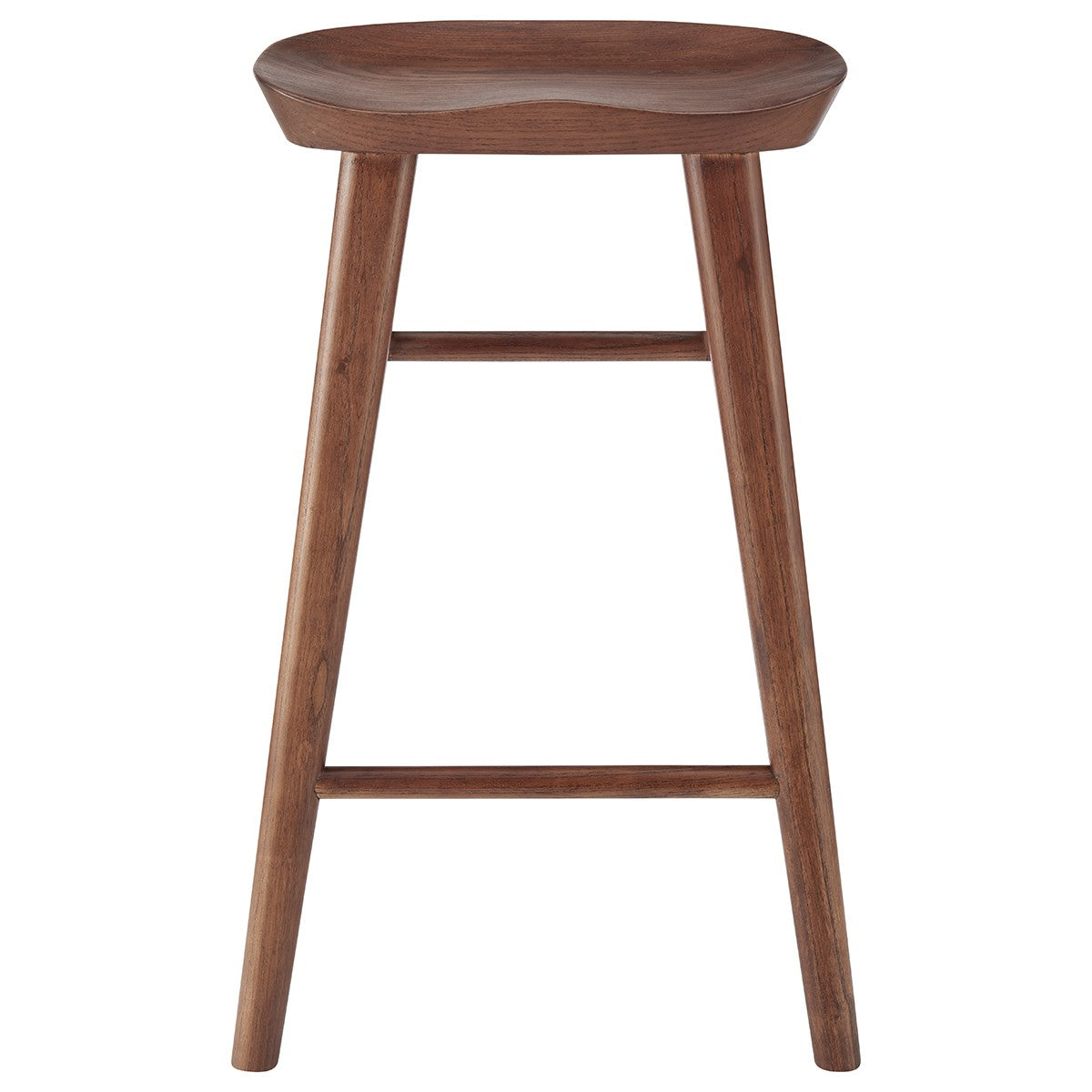 26 Dark Brown Solid Wood Counter Stool