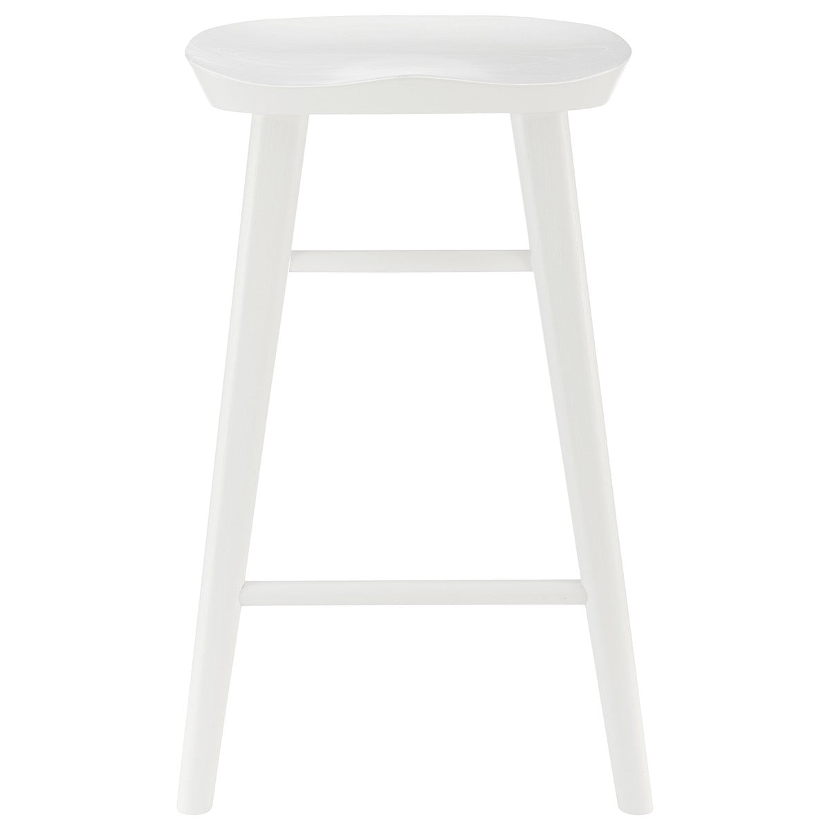 26 White Solid Wood Counter Stool