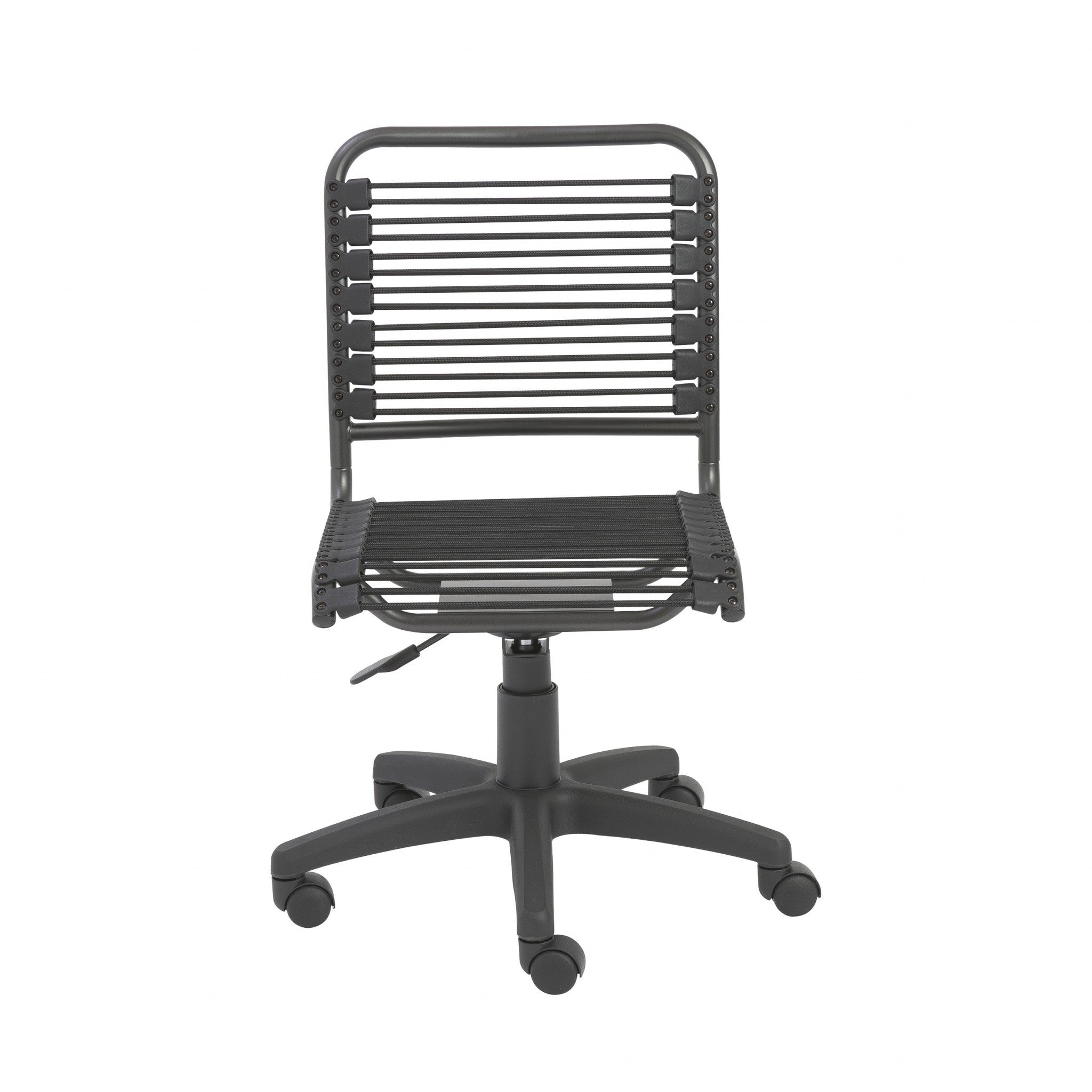 35 All Black Round Bungee Cord Low Back Office Chair
