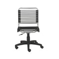 35 Chrome and Black Round Bungee Cord Low Back Office Chair