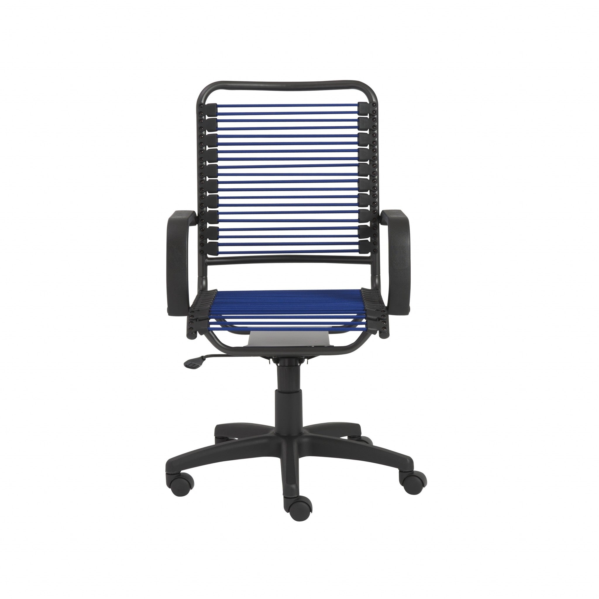 43 Black and Blue Round Bungee Cord High Back Office Chair