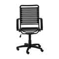 45 All Black Flat Bungee Cord High Back Office Chair