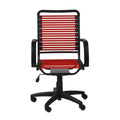 45 Black and Red Flat Bungee Cord High Back Office Chair