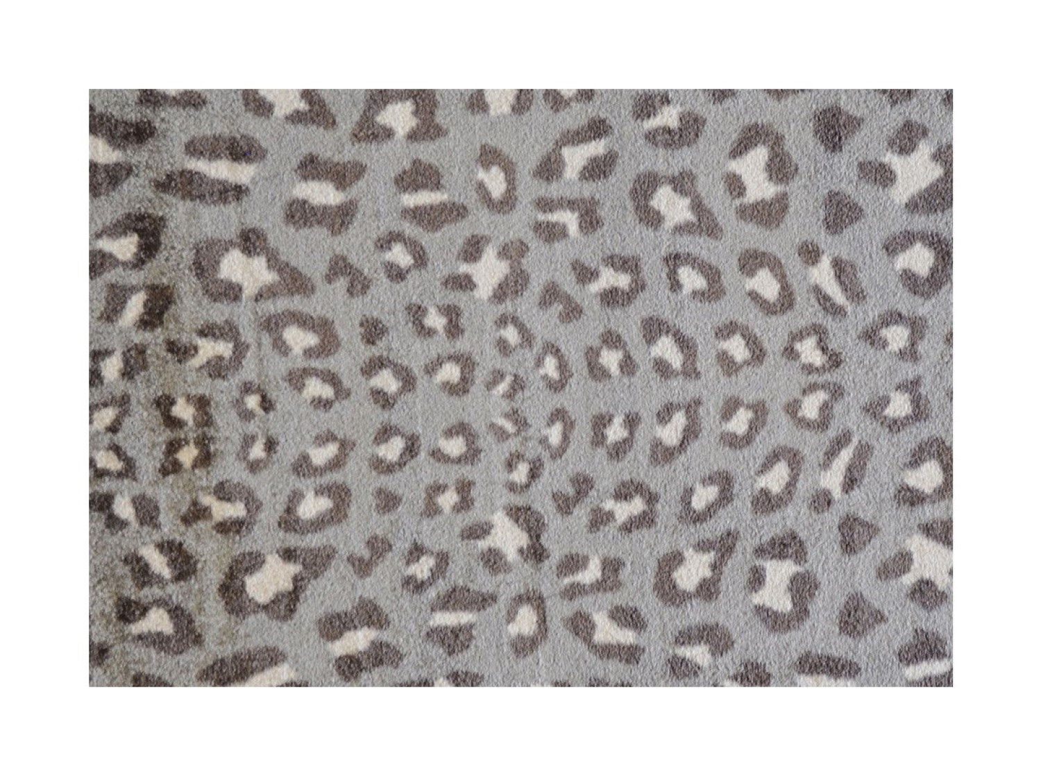2 x 3 Gray and Brown Cheetah Washable Floor Mat