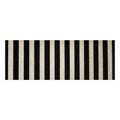 2 x 6 Black and Tan Wide Stripe Washable Runner Rug