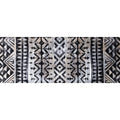 2 x 6 Black and Gray Aztec Washable Runner Rug