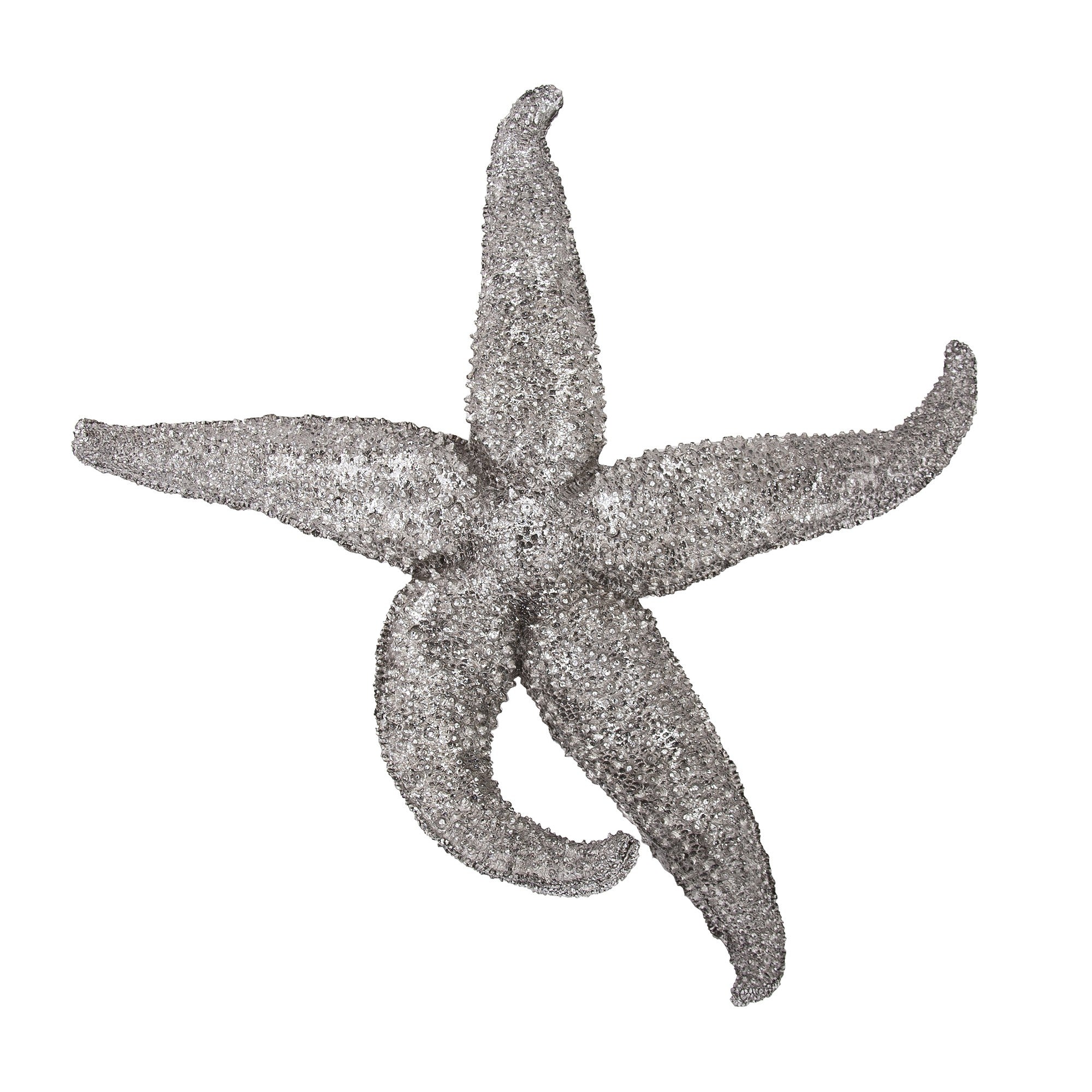15 Silver Pewter Textured Starfish Wall Art