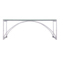 48 Chrome Glass And Metal Rectangular Coffee Table