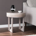 20 Brown Manufactured Wood Round End Table