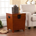 24 Brown Solid Wood Square End Table