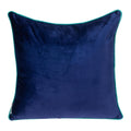 Blue Navy and Gray Reversible Velvet Throw Pillow