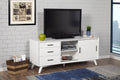 Flair 64 White Mid Century Mod TV Console