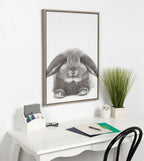 Sylvie Rabbit Framed Canvas by Simon Te of Tai Prints