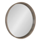 Hutton Round Wood Wall Mirror