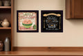 Set Of Two Around the Table Black Framed Print Wall Art